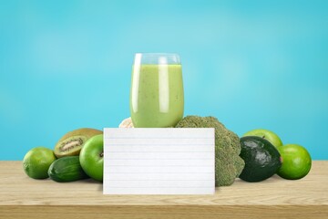 Healthy fruits, vegetables. Clean eating and exercise for good health concept.