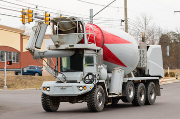 Cement mixer truck motion