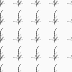 Vector hand drawn seamless pattern with flowers. For design textiles, paper.