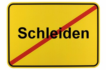 Illustration eines Ortsschildes der Stadt Schleiden