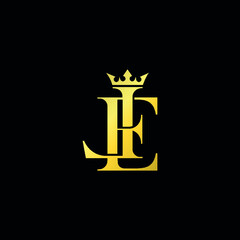 EL, LE, clothing line, fashion, luxury brand logo - obrazy, fototapety, plakaty