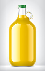 Glass Bottle on background. 