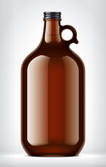 Color Glass Bottle on background. 