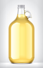 Glass Bottle on background. 