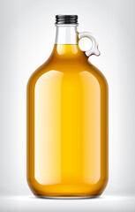 Glass Bottle on background. 