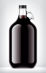 Glass Bottle on background. 