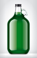 Glass Bottle on background. 