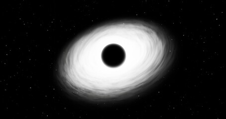 Black holes 3d rendering. Mysterious and Wormhole dimension.	