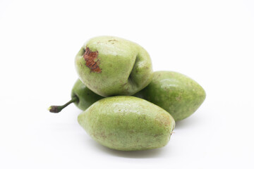 green olive isolated on white background