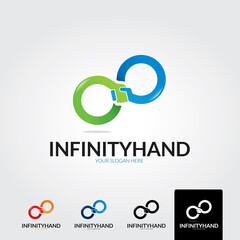 Minimal infinity logo template - vector