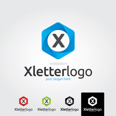 Minimal letter x logo template - vector