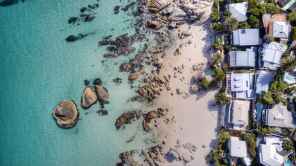 Fototapeta premium Aerial view of the coastal area of Cape Town