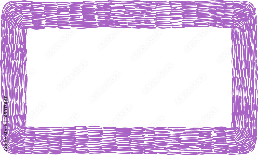 Poster frame doodle. simple sketch. pencil effect curve border. abstract doodle frame.