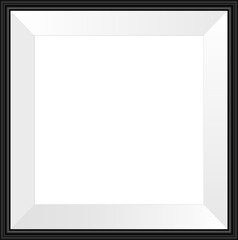 Photoframe mockup. Realistic empty black framing. Photo gallery design.