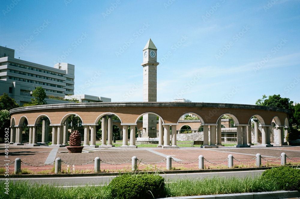 Poster Clock Tower in Fukuoka, Japan