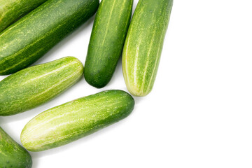cucumber isolated on white background.