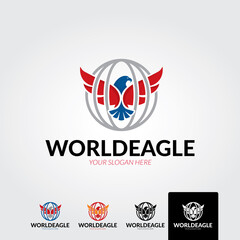 Minimal eagle logo template - vector