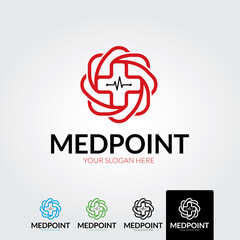 Minimal medical logo template - vector