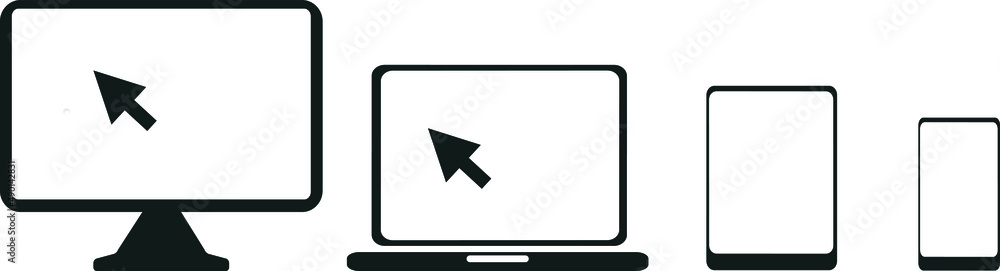 Poster vector of computer icons
