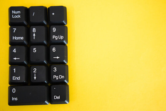 Numeric Keyboard keys placed in a paper in.