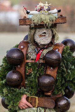 Vertical Shot Of A Silvesterklaus Taking Part In Saint Sylvester's Day Festival In Switzerland