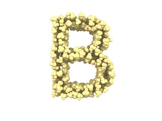 Obraz premium Popcorn Themed Font Letter B