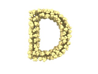 Obraz premium Popcorn Themed Font Letter D