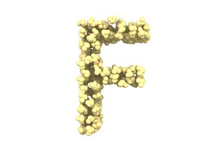 Popcorn Themed Font  Letter F