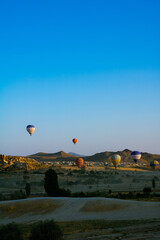 Cappadocia photo. Hot air balloons in Cappadocia at sunrise