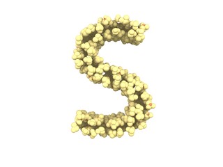 Popcorn Themed Font  Letter S