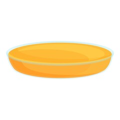 Honey plate icon cartoon vector. Nectar bee. Gold liquid