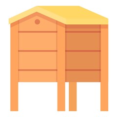 Beehive house icon cartoon vector. Honey bee. Flower propolis
