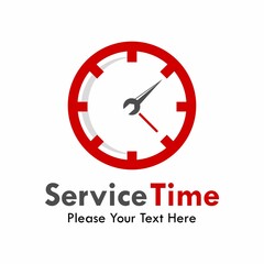 Repair time logo template illustration
