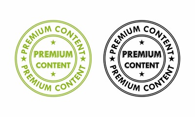 premium content logo template illustration