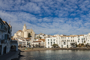 Fototapeta na wymiar Beautiful town of Cadaques in Spain on the Costa Brava of the Mediterranean.