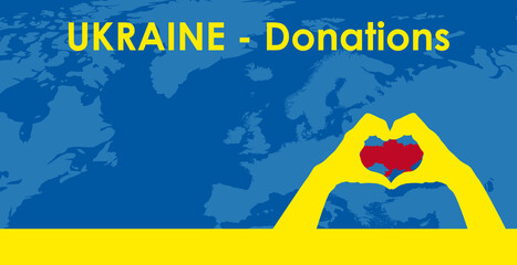 Ukraine donations - obrazy, fototapety, plakaty