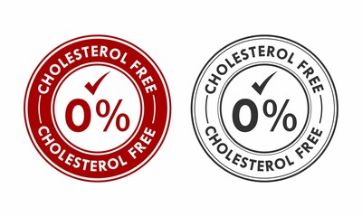 Cholesterol free logo template illustration