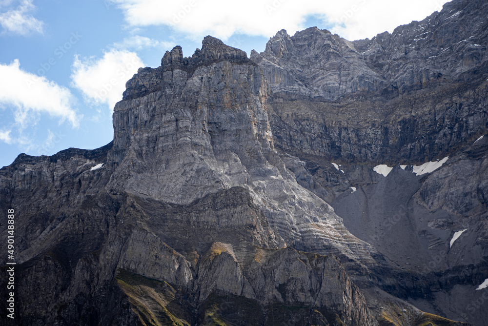 Wall mural Beautiful shot of mountainous landscape in Switzerland