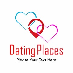 Dating places logo template illustration