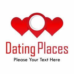 Dating places logo template illustration