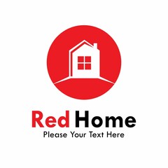 Red home logo template illustration