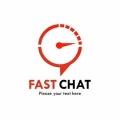 Fast chat logo template illustration