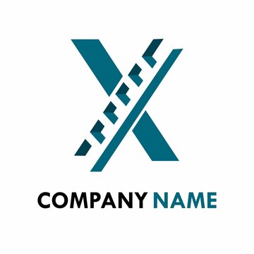 Letter X With Ladder Logo Template Illustration.