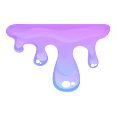 Paint slime icon cartoon vector. Green drip. Liquid sticky