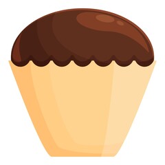 Cocoa cupcake icon cartoon vector. Candy chocolate. Easter dessert