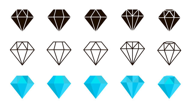 Diamond logo forms design icon