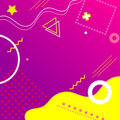 Obraz premium memphis style illustration. bright colours