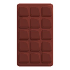 Chocolate bar icon cartoon vector. Candy piece. Milk food