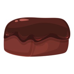 Dark cocoa dessert icon cartoon vector. Chocolate candy. Easter piece