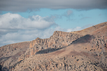 desert landscape with sky and clouds